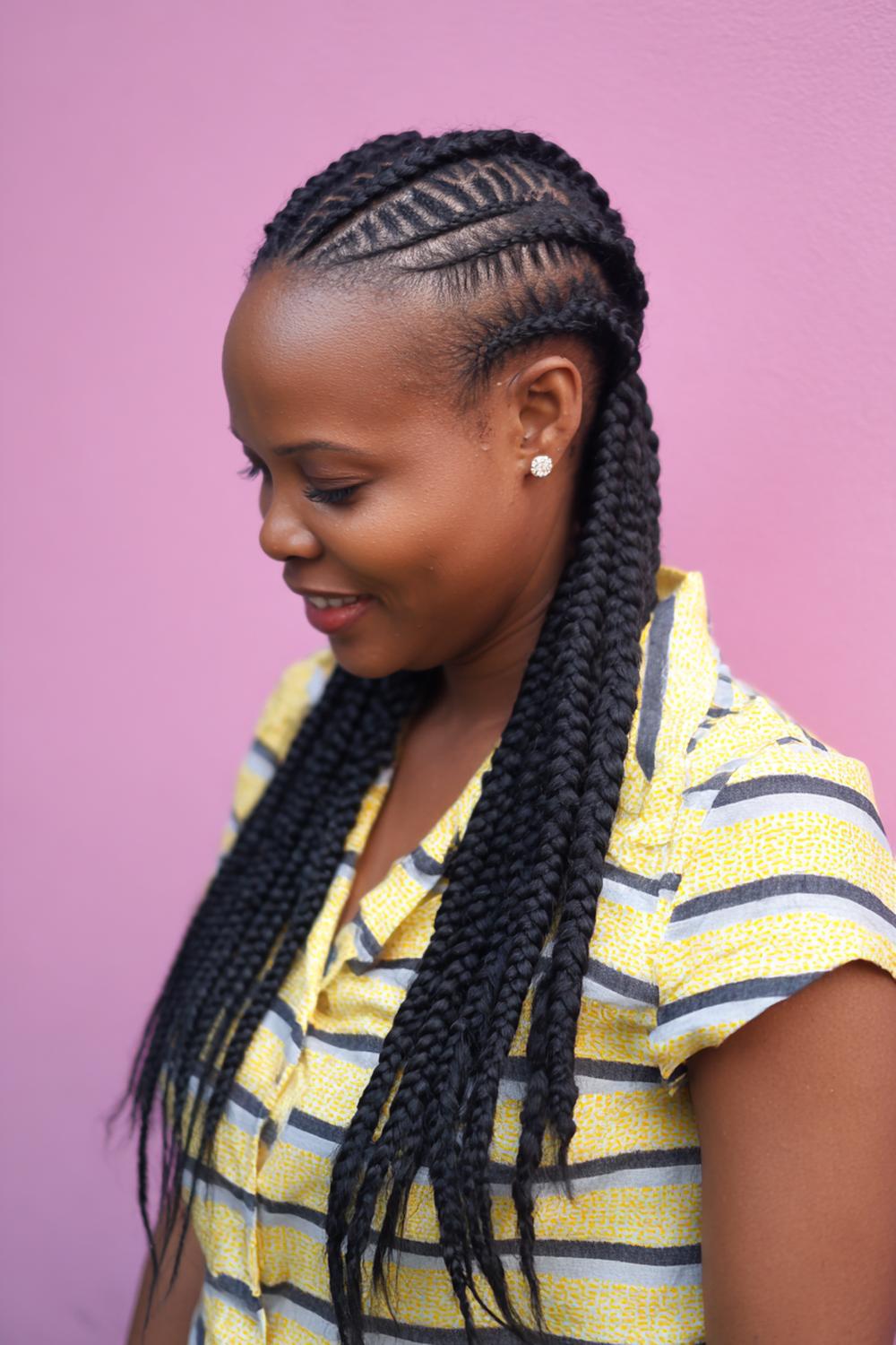20. Protective Braided Cornrow Hairstyles with Straight-Back Uniform Rows