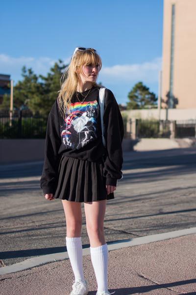 22. Casual Outfits 2026: Graphic Crewneck with Tennis Skirt and Crew Socks