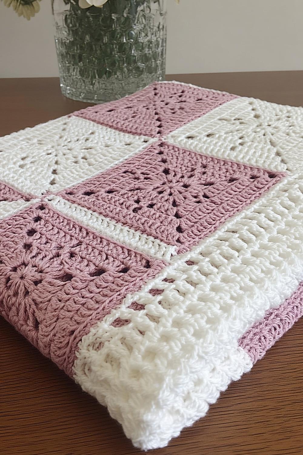 Rose Pink Checkerboard