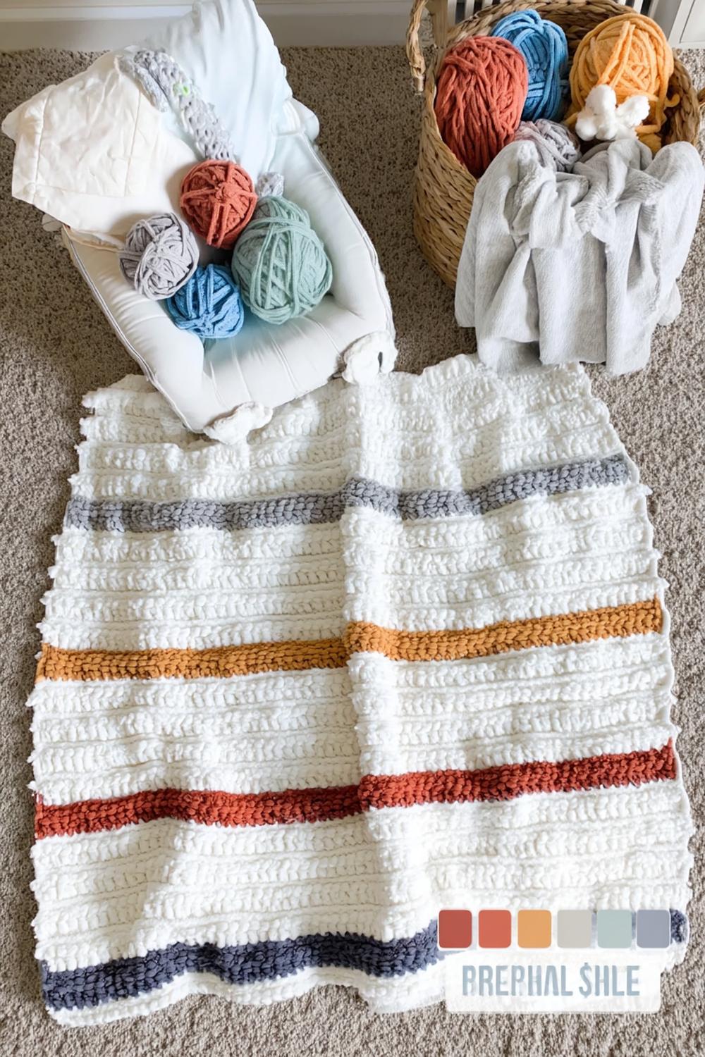 Textured Rainbow Stripes