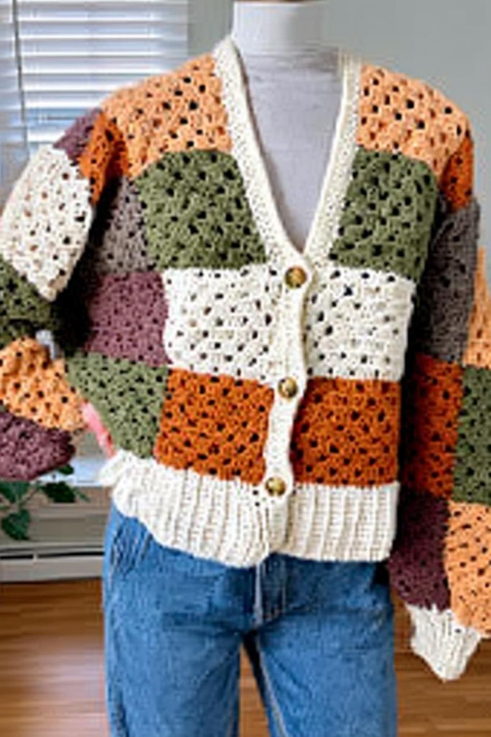 Autumn Patchwork Button Up