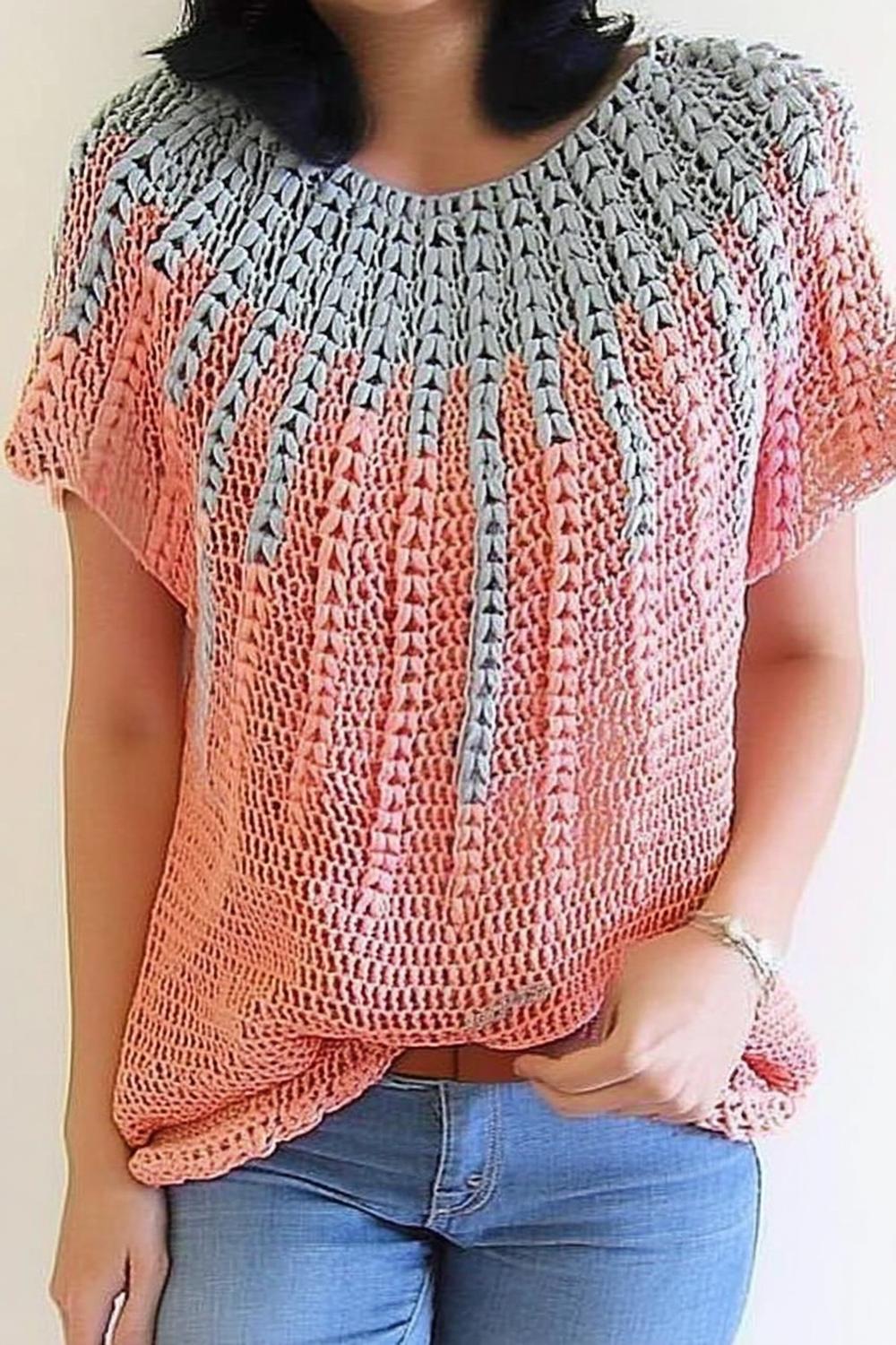 Coral Gradient Summer Top