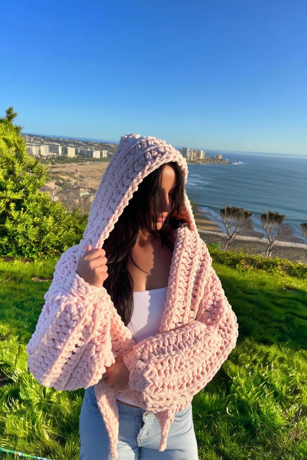 Pink Chunky Hooded Comfort