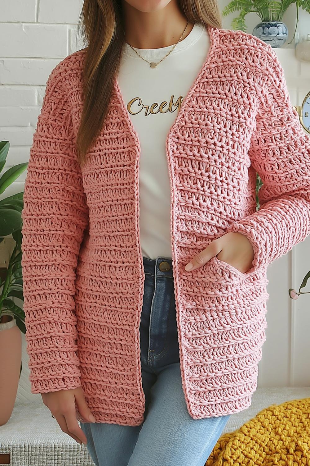 Pink Textured Pocket Detail