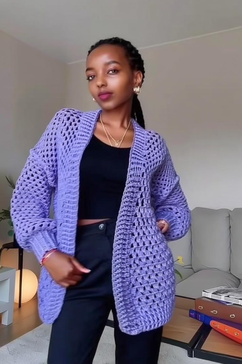 Purple Oversized Statement Piece