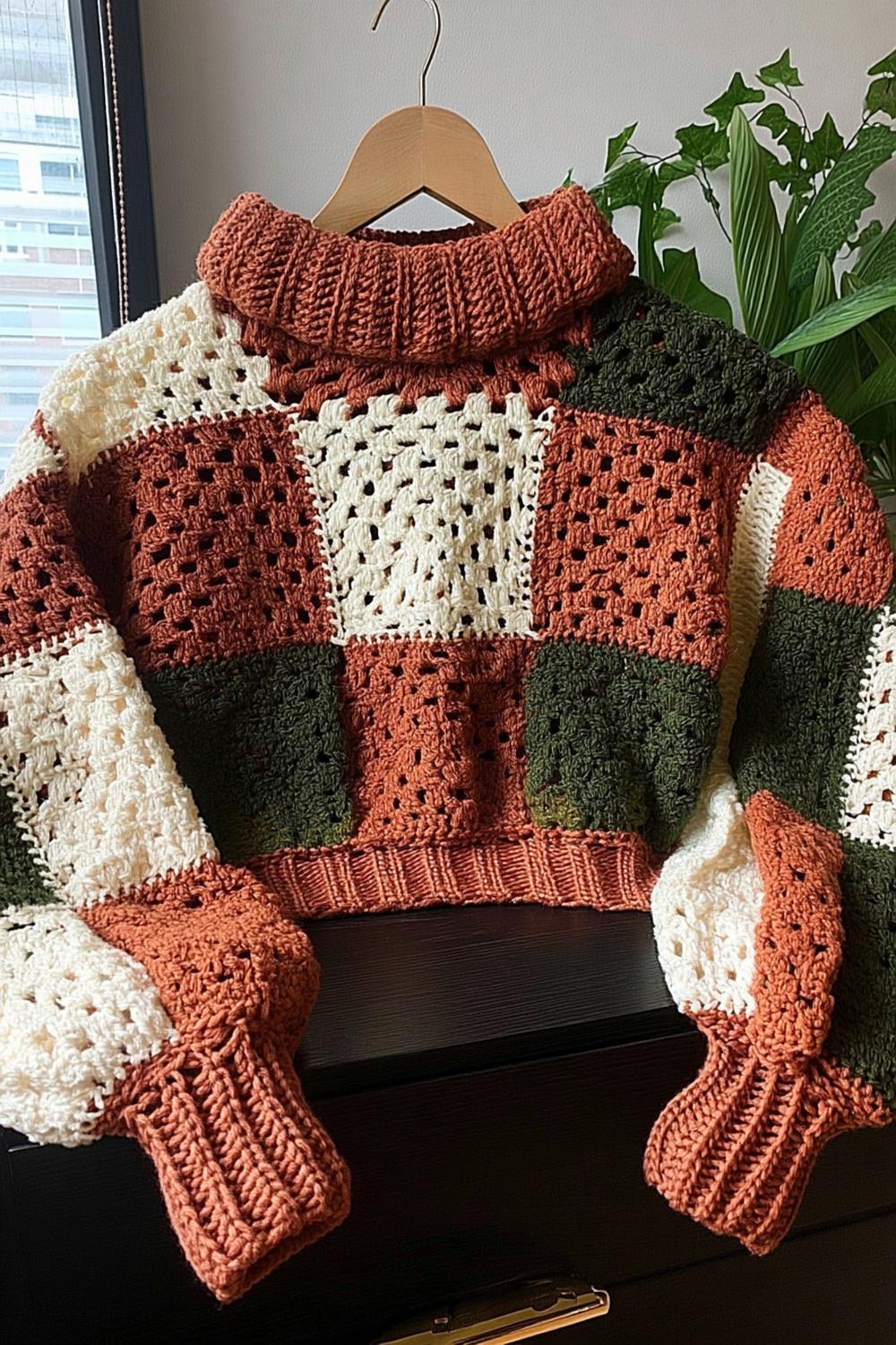 Autumn Colorblock Turtleneck