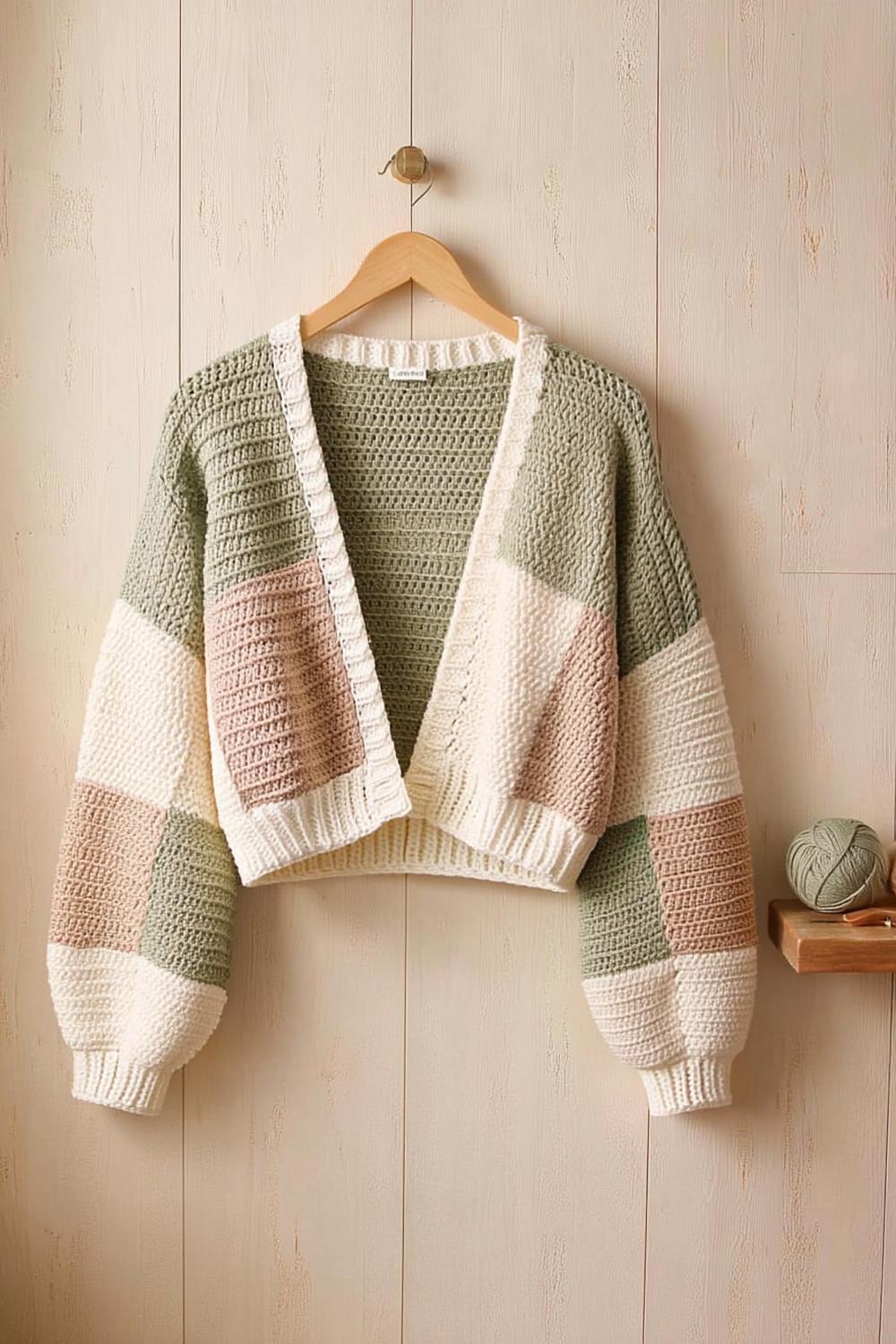 Pastel Colorblock Cardigan