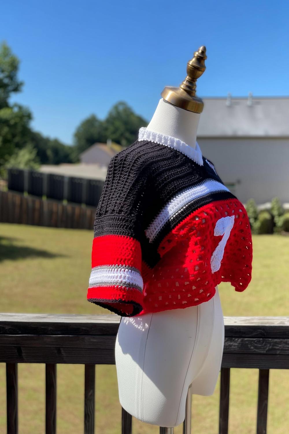 Sporty Numbered Jersey Top