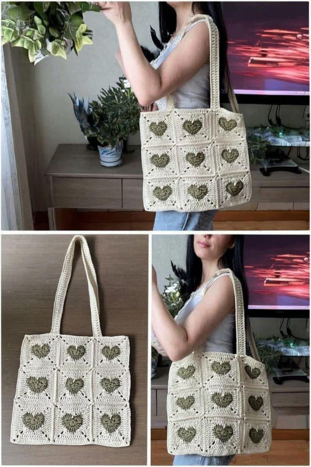 Heart Pattern Tote