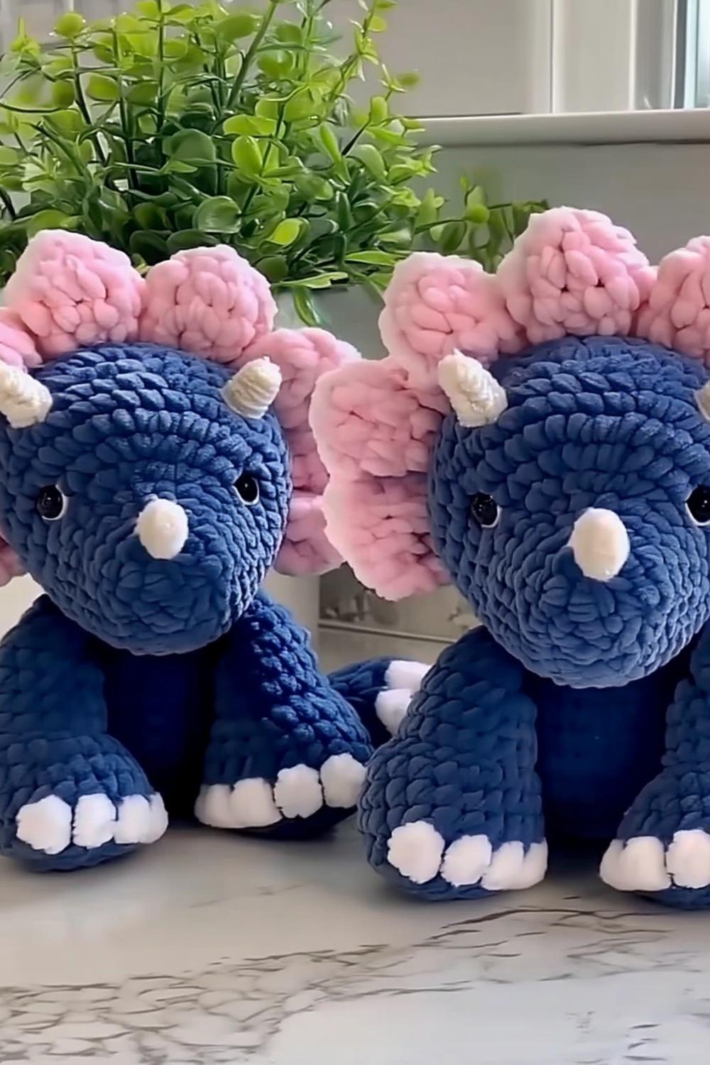 Blue Pink Elephant Duo