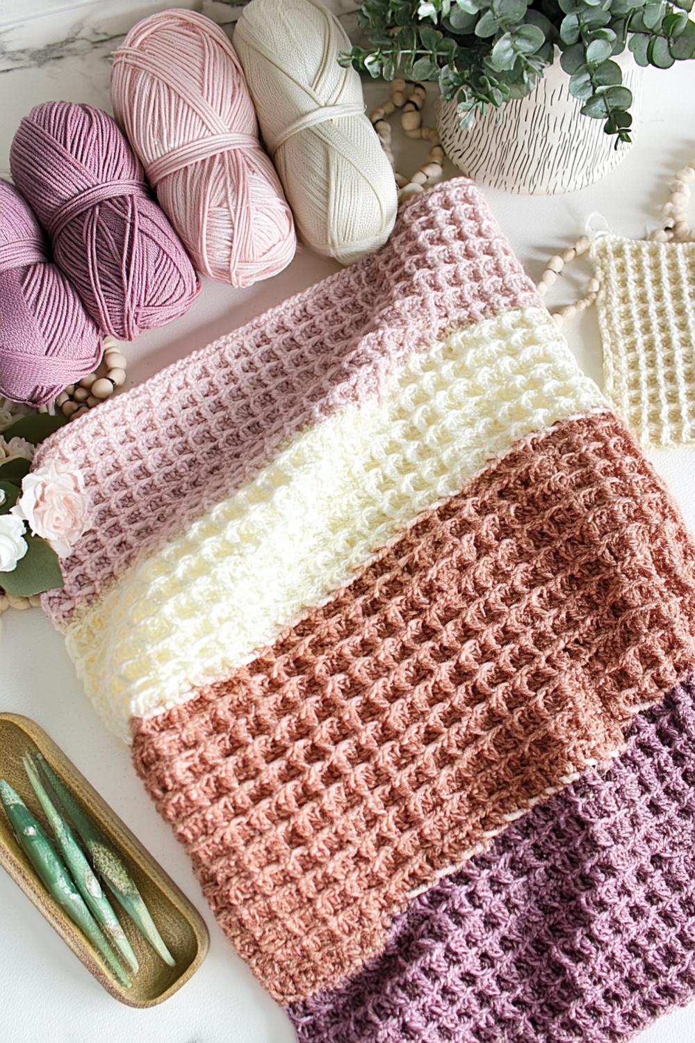 Gradient Waffle Stitch