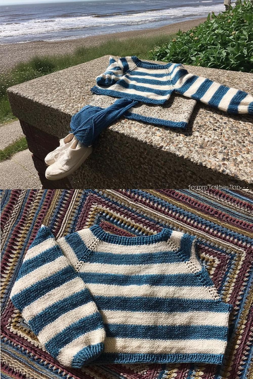 Coastal Blue Striped Set