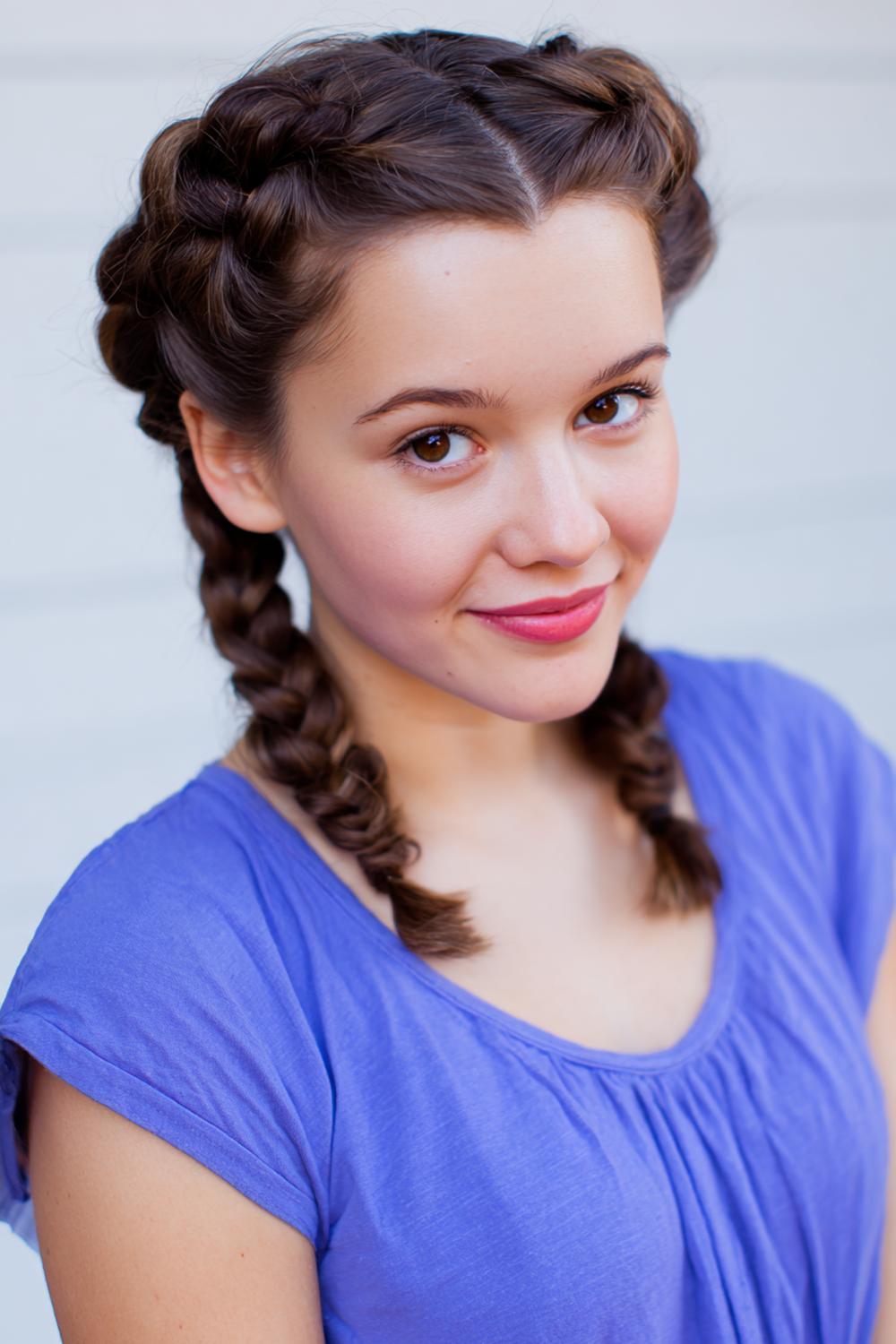 11. Cute braided hairstyles: Milkmaid braid with braided ends tucked