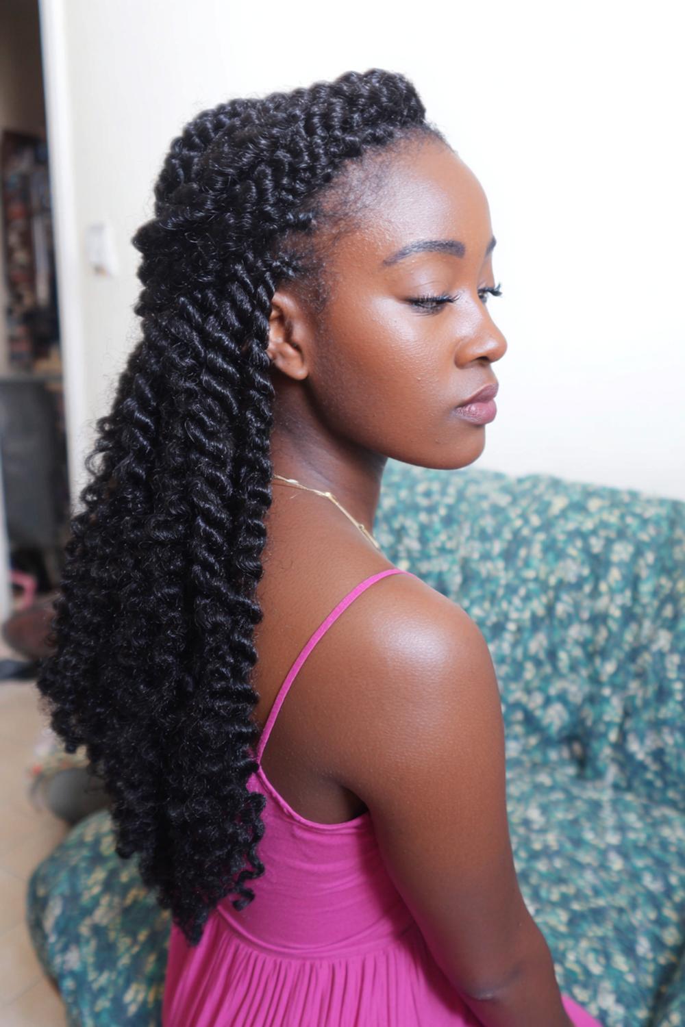 28. Knotless Braids Hairstyles with Quick Braided Hairstyles Low Twist-Out Finish
