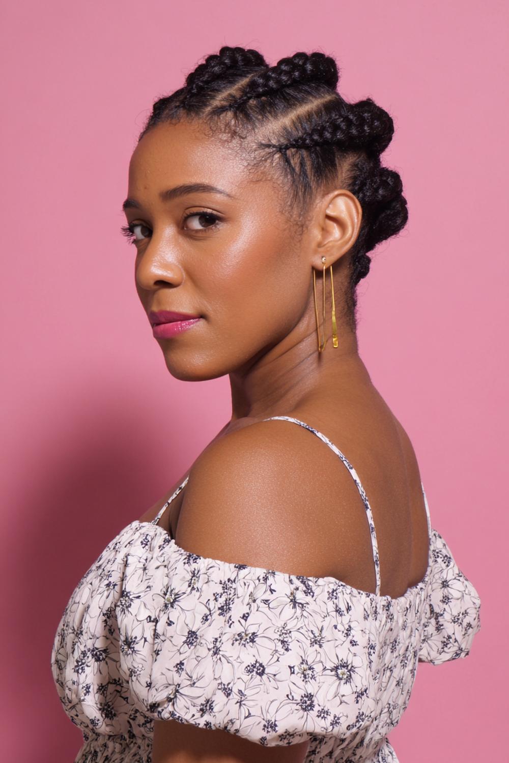 5. Knotless Braids Hairstyles in Braided Cornrow Hairstyles Crown Top