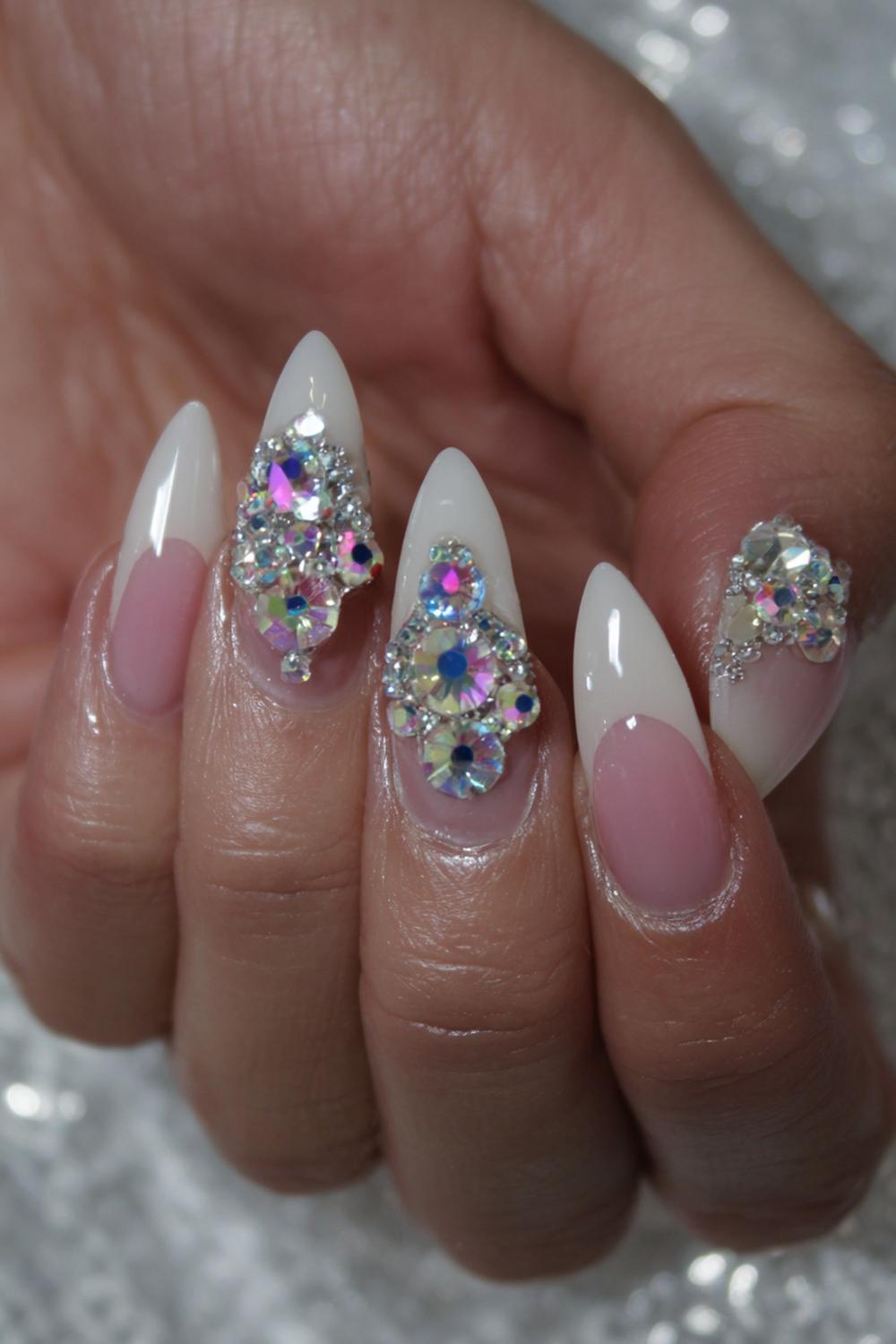 16. Wow Nails 3D Crystal Cluster Accent Nails