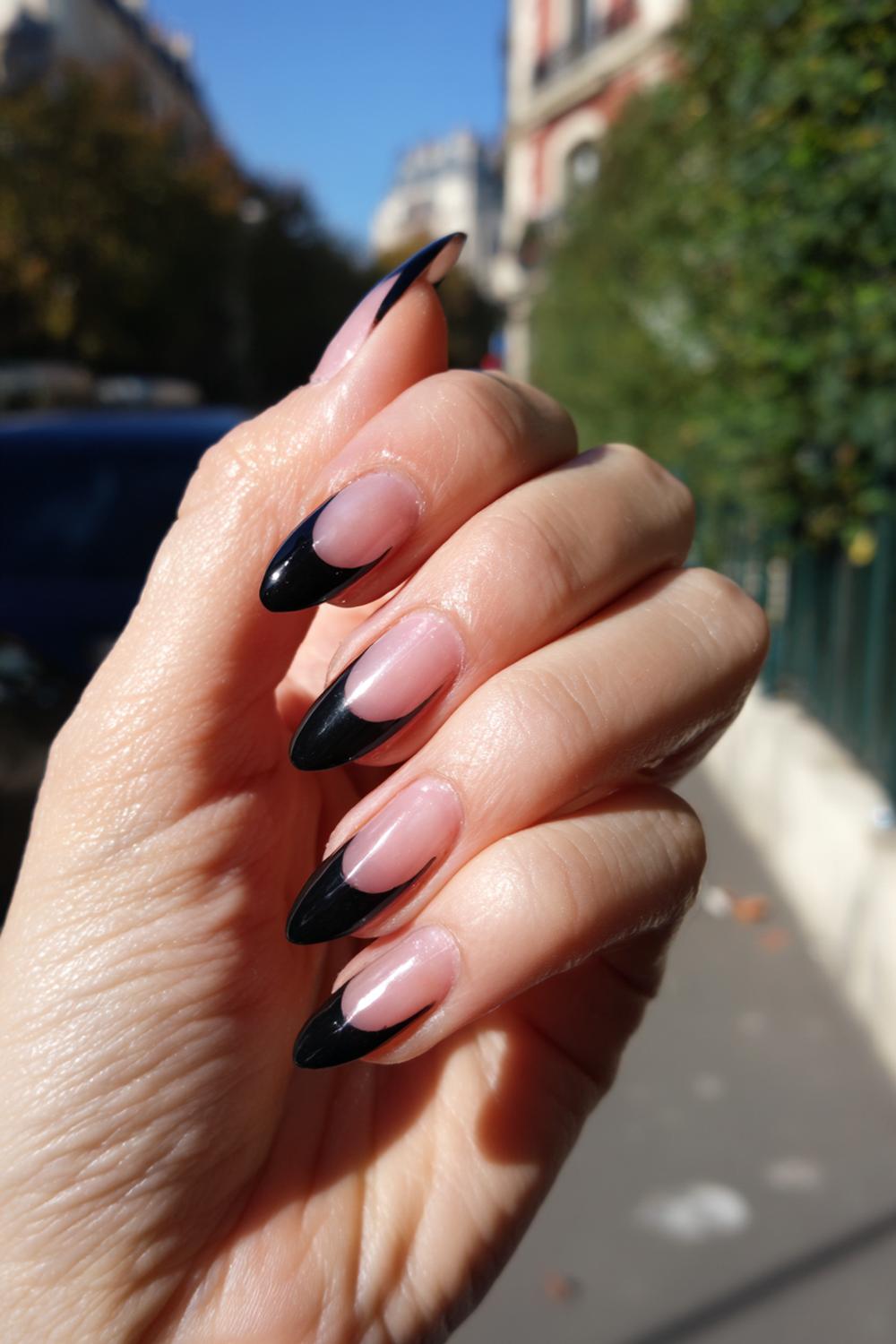 31 Black French Tip Nail Ideas For A Modern Look