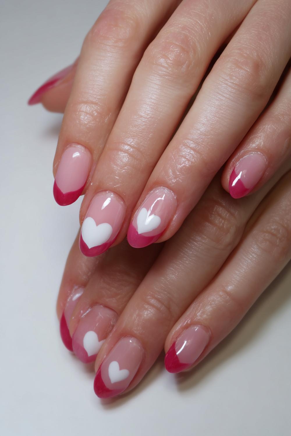 19. Nails No French Tips: Valentines Nails Natural with Rosy Jelly Tint