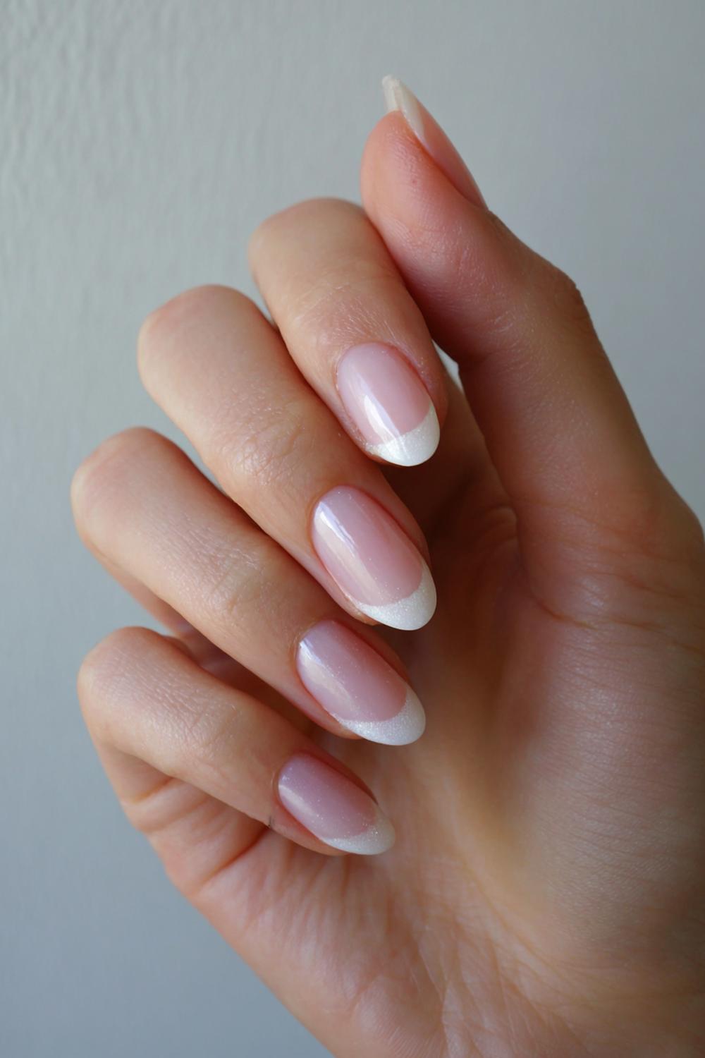 26. Nails No French Tips: Negative Space Half-Moon Cuticle Detail