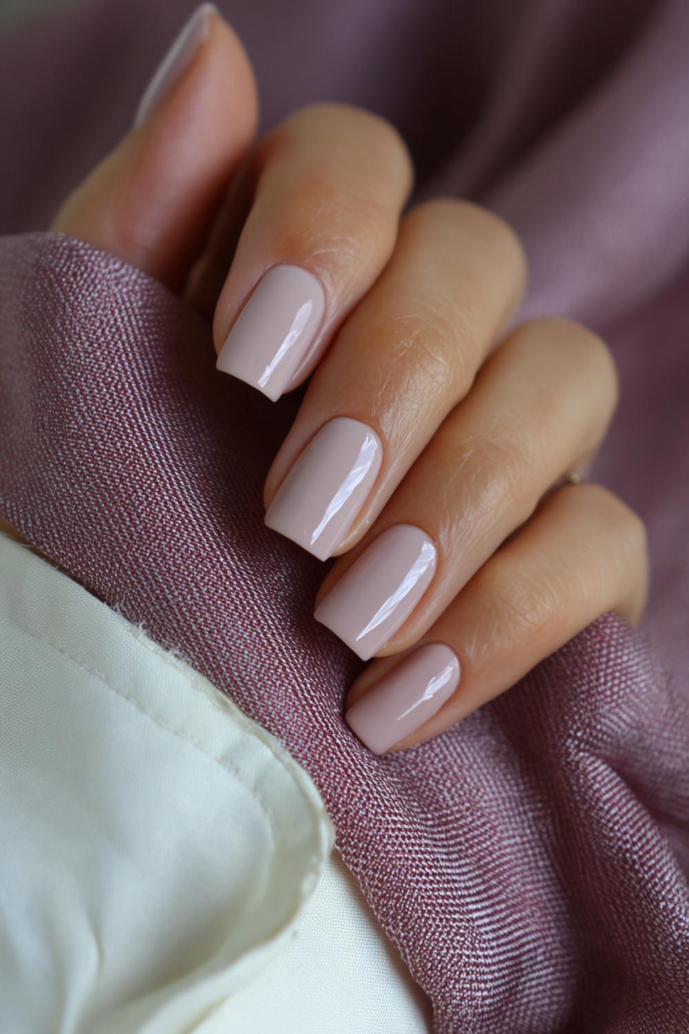 5. Nails No French Tips: 2026 Short Nails in Satin Taupe
