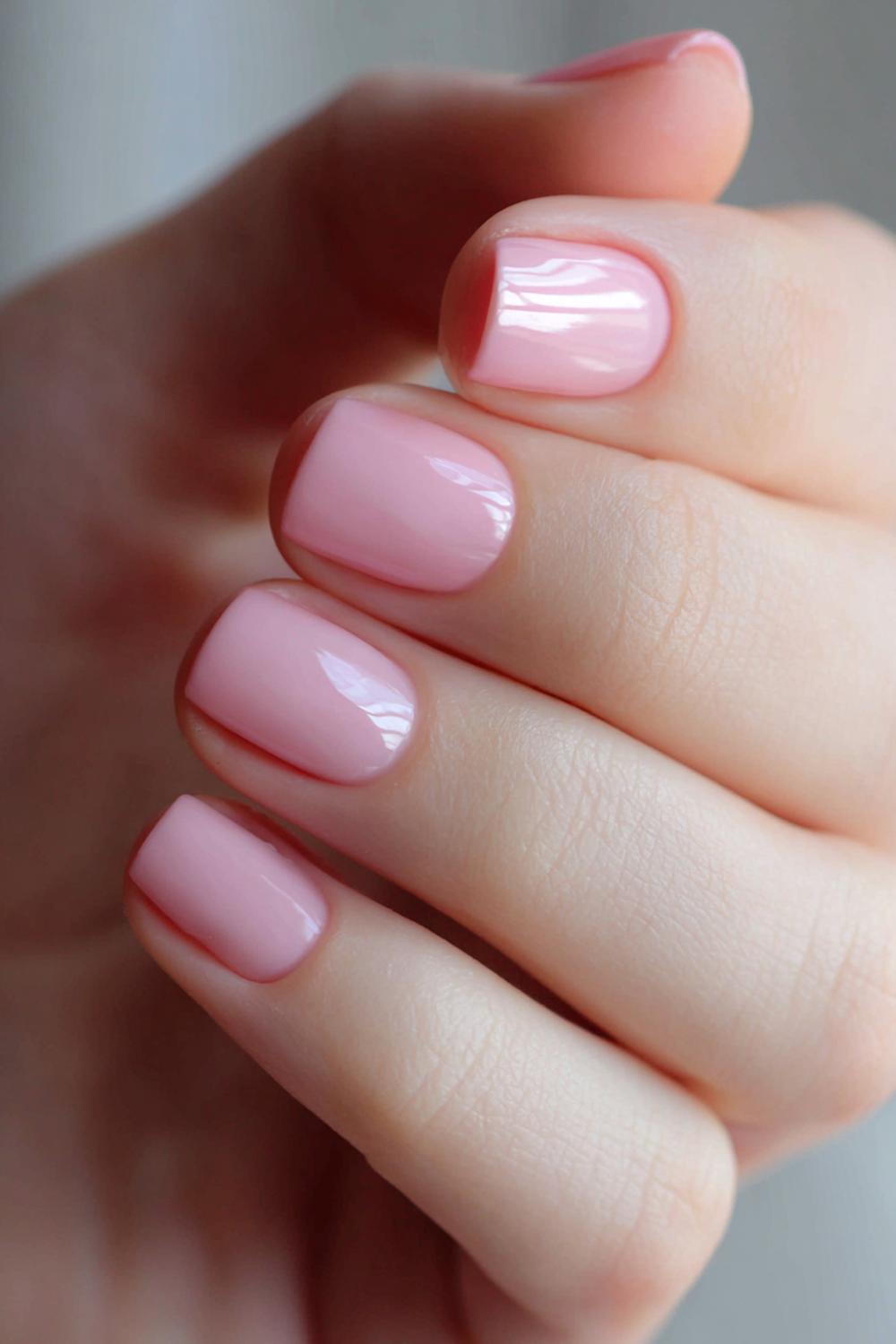 14. Nail Polish Short Nails in Transparent Gloss for Healthy Shine