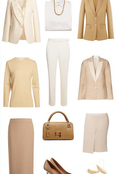 2. Old money outfits 2026 in an Elegant Capsule Wardrobe palette of cream and camel