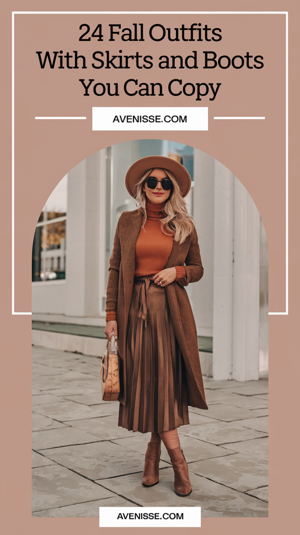 24 Fall Outfits With Skirts and Boots You Can Copy