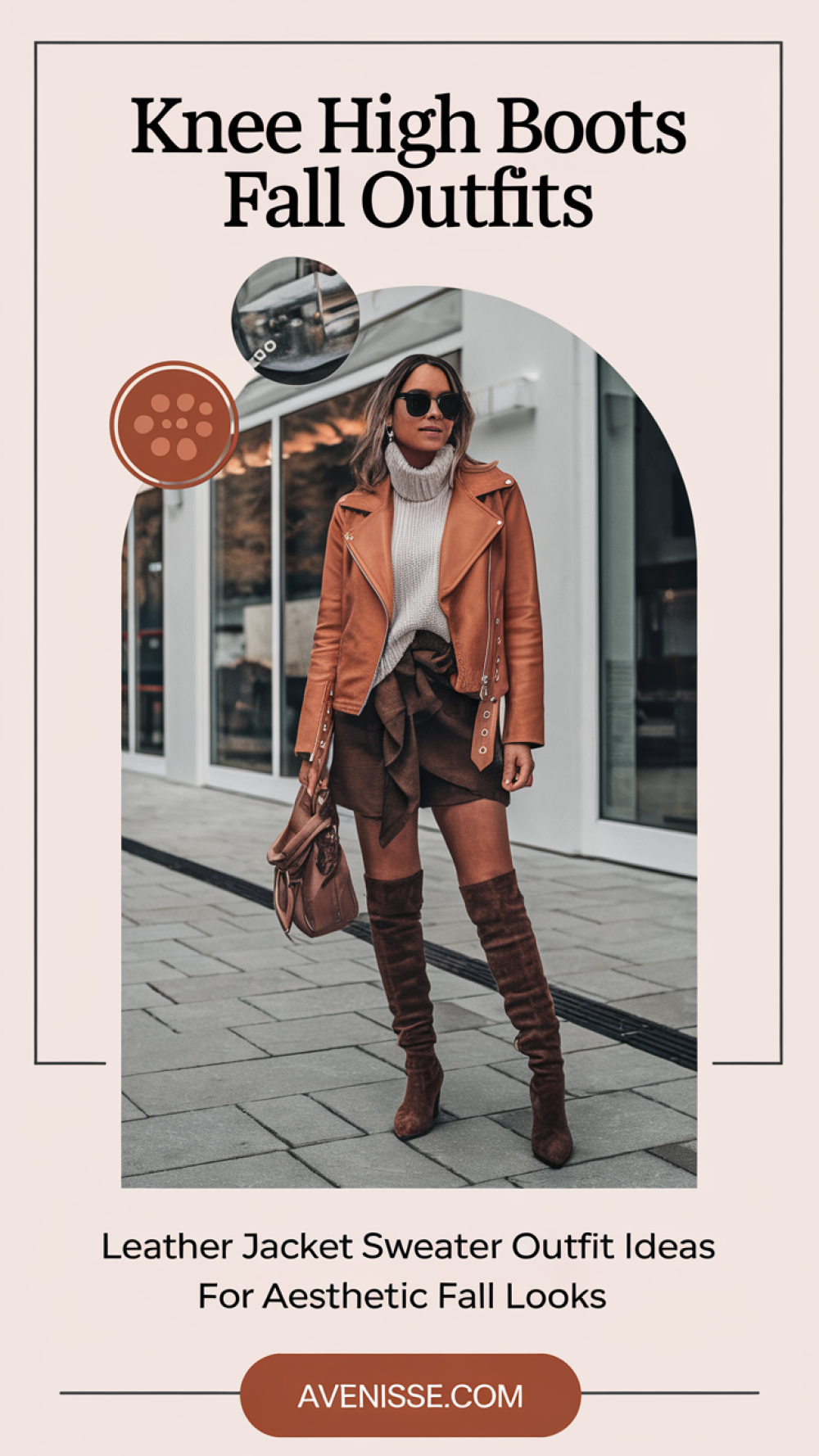 Leather Jacket Sweater Outfit Ideas for Aesthetic Fall Looks
