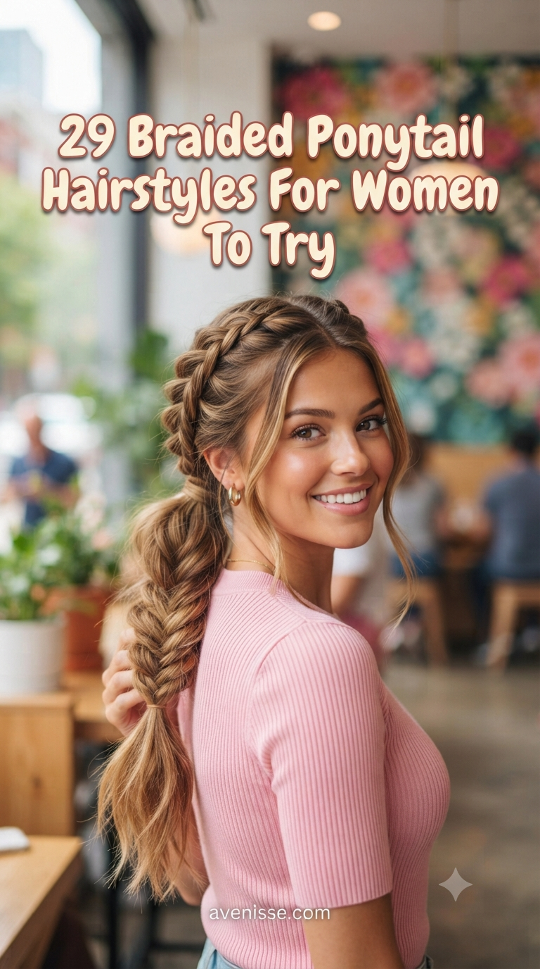 29 Braided Ponytail Hairstyles For Women To Try