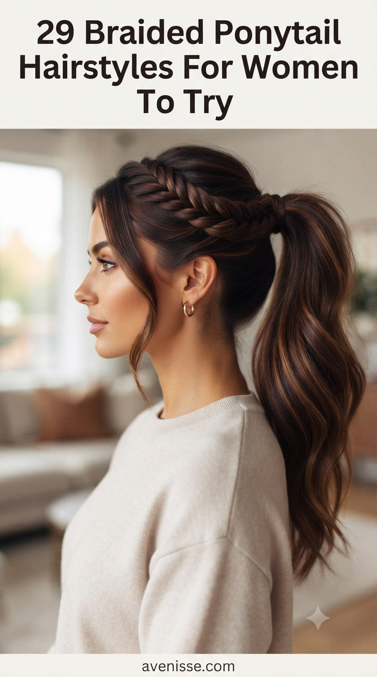 29 Braided Ponytail Hairstyles For Women To Try