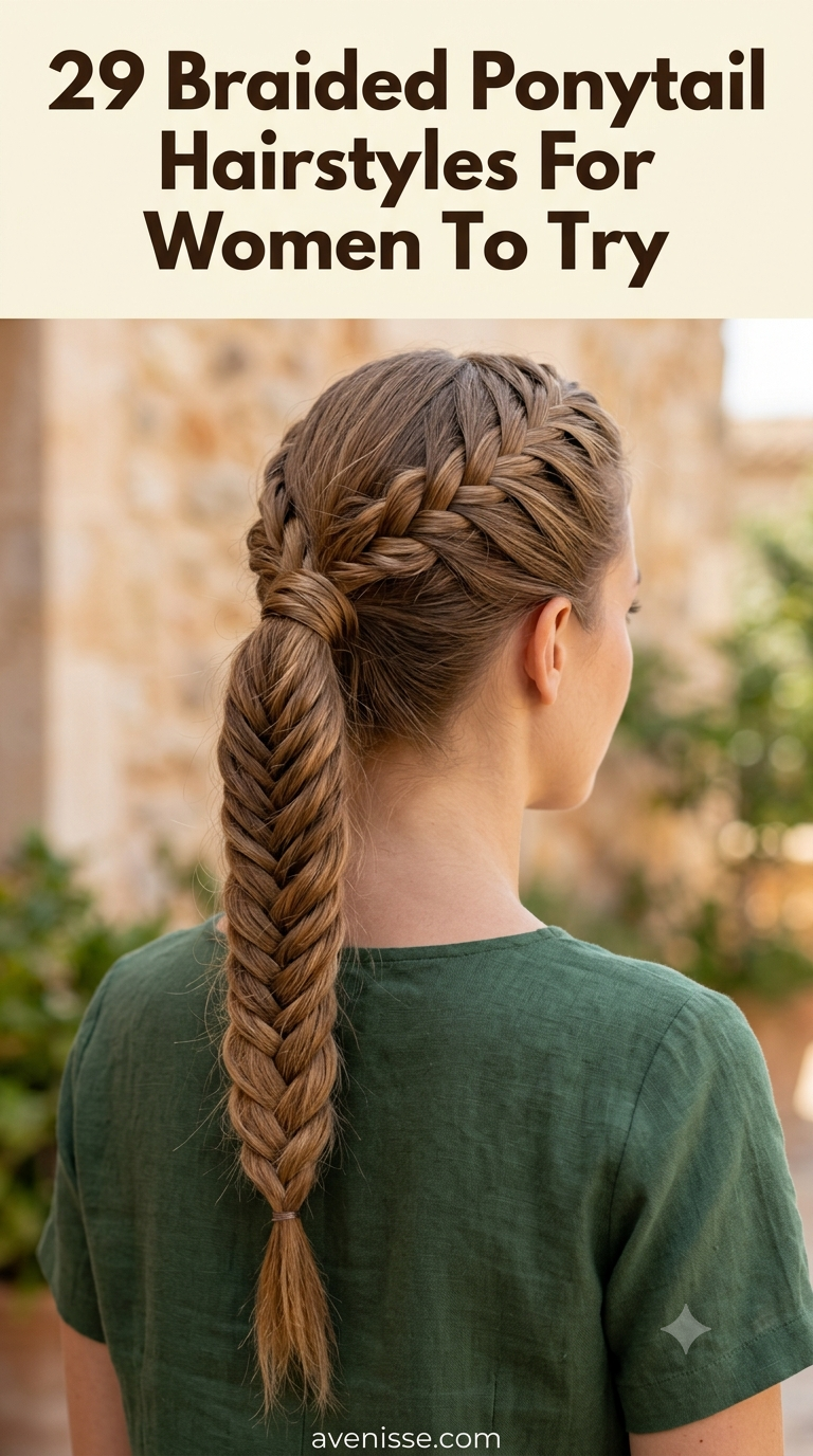 29 Braided Ponytail Hairstyles For Women To Try
