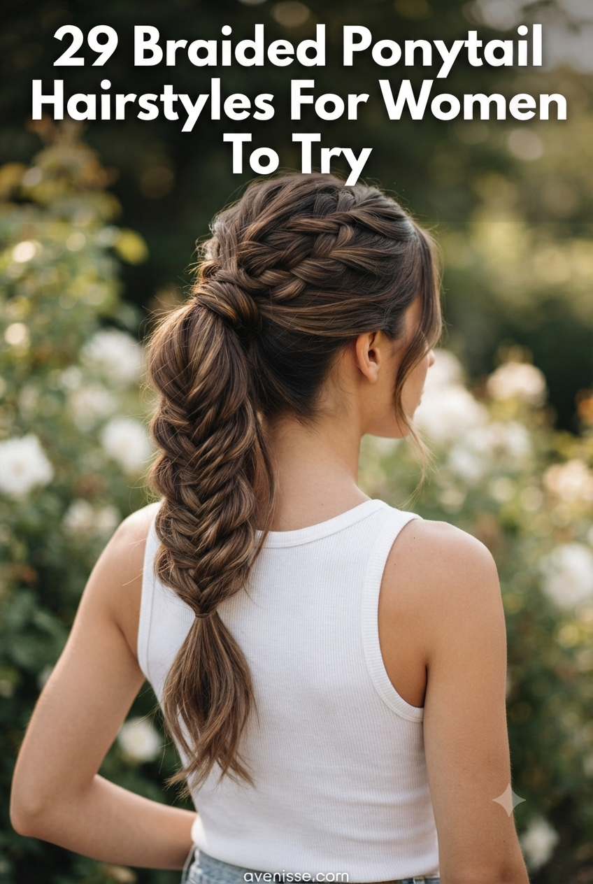 29 Braided Ponytail Hairstyles For Women To Try
