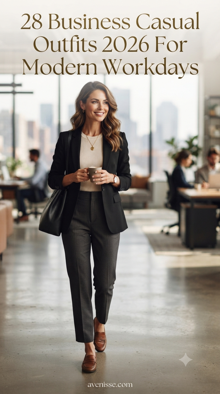 28 Business Casual Outfits 2026 For Modern Workdays