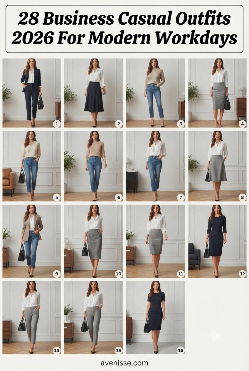28 Business Casual Outfits 2026 For Modern Workdays