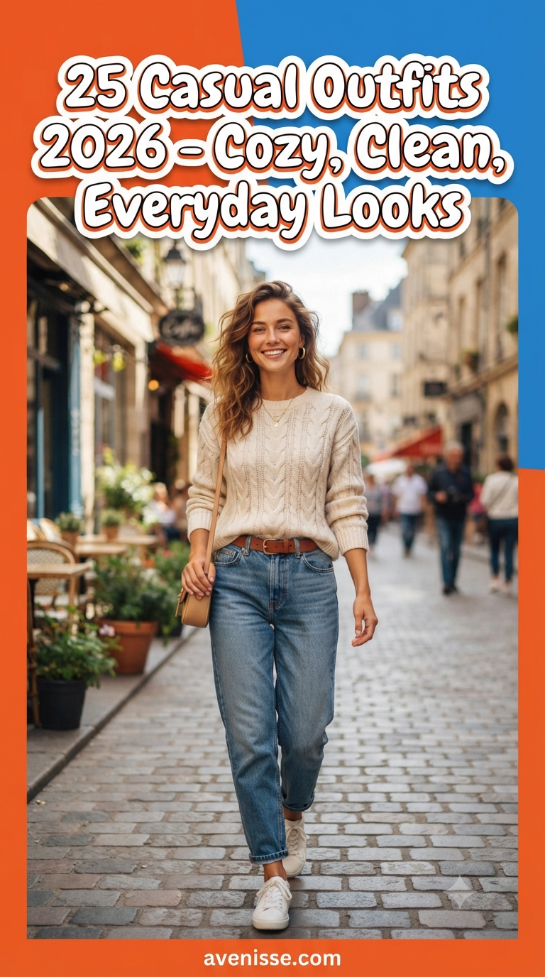 25 Casual Outfits 2026 - Cozy, Clean, Everyday Looks