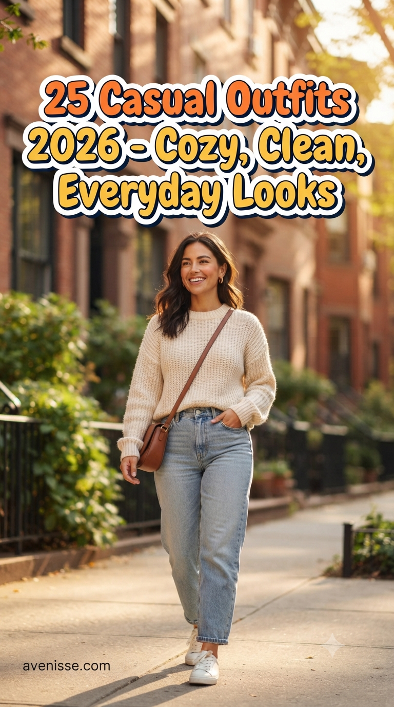 25 Casual Outfits 2026 - Cozy, Clean, Everyday Looks