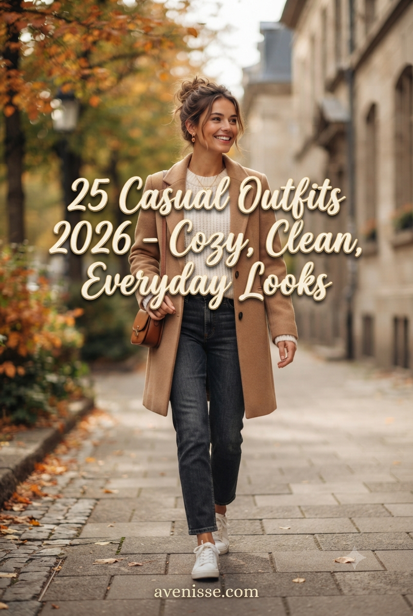 25 Casual Outfits 2026 - Cozy, Clean, Everyday Looks