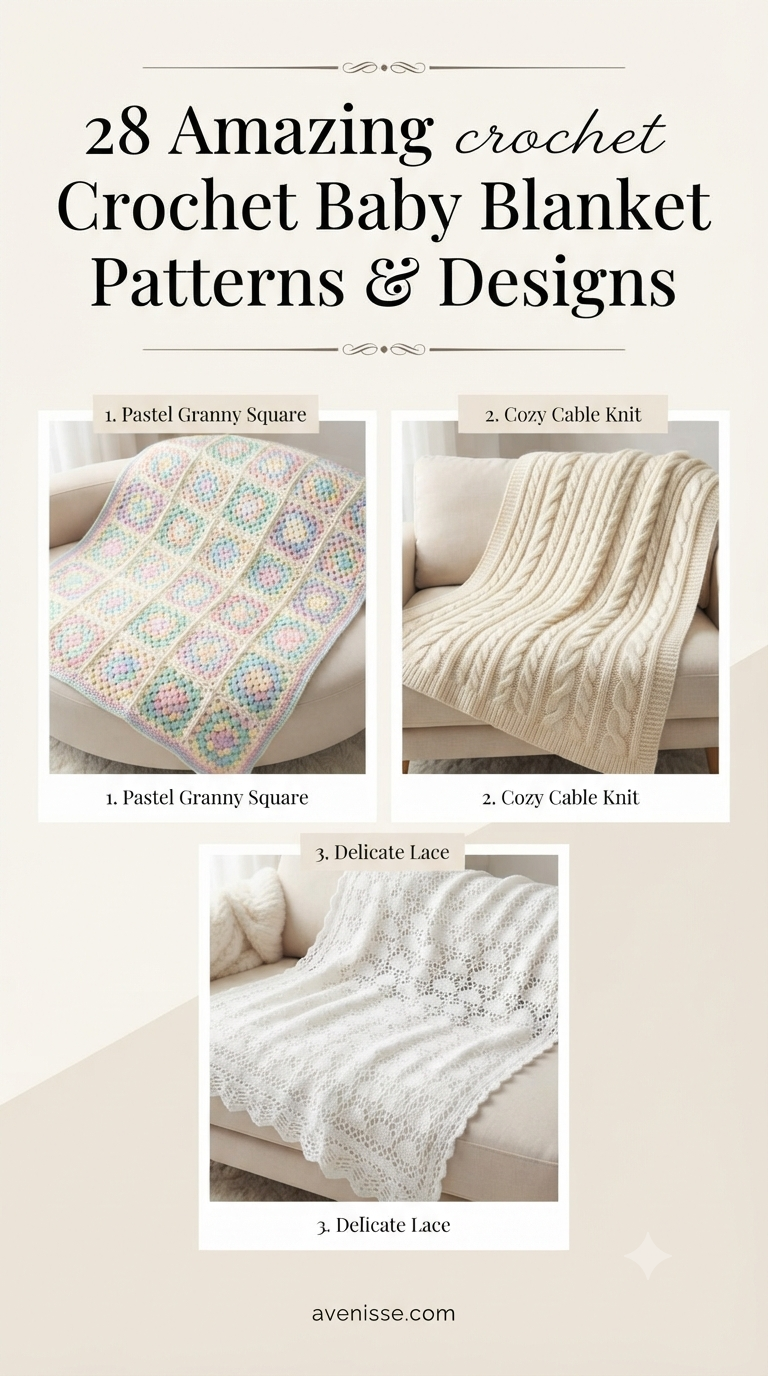 28 Amazing Crochet Baby Blanket Patterns & Designs