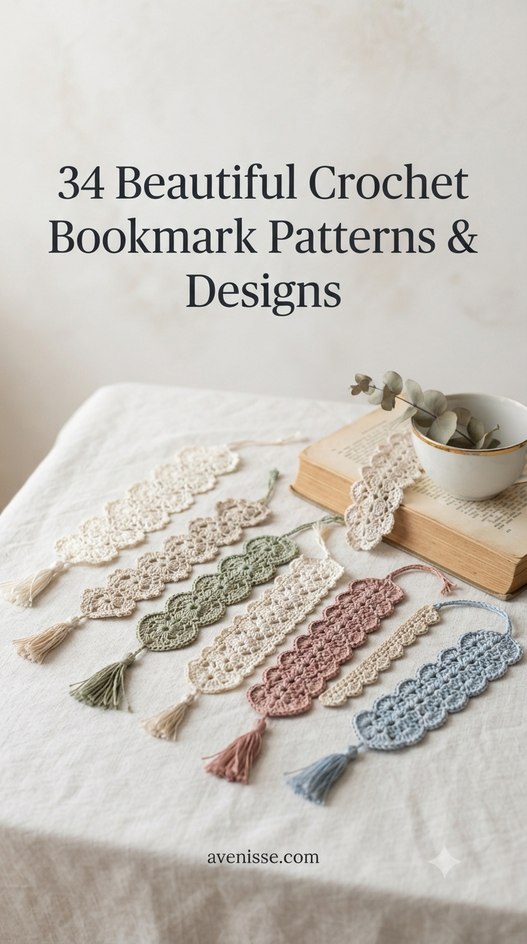 34 Beautiful Crochet Bookmark Patterns & Designs
