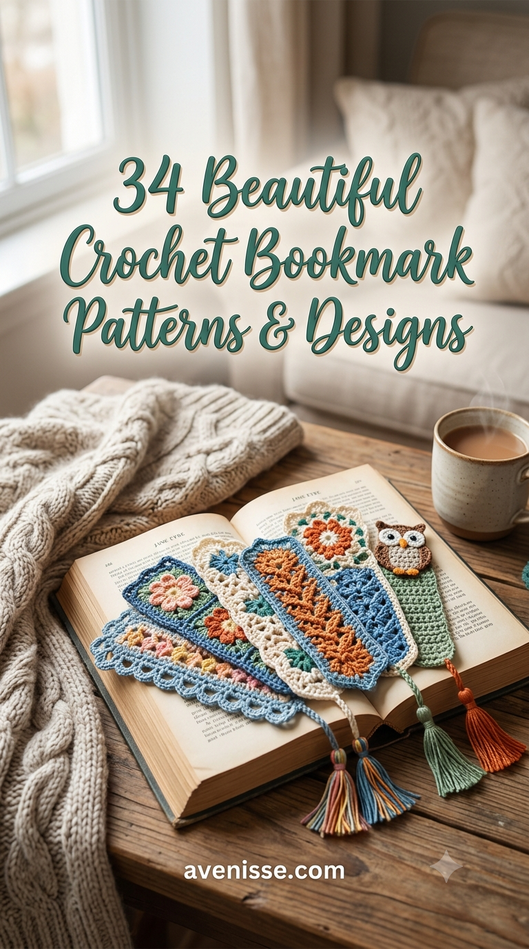 34 Beautiful Crochet Bookmark Patterns & Designs