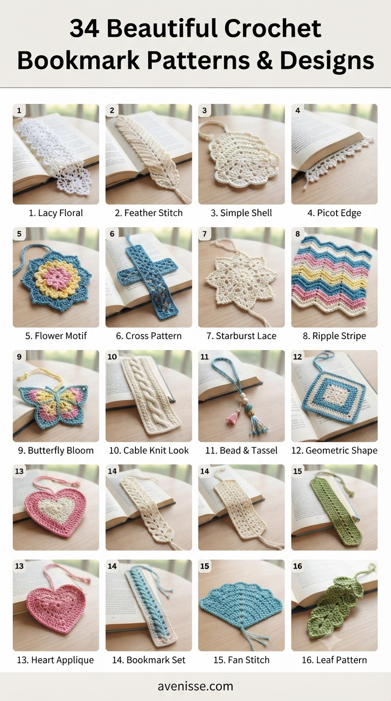 34 Beautiful Crochet Bookmark Patterns & Designs