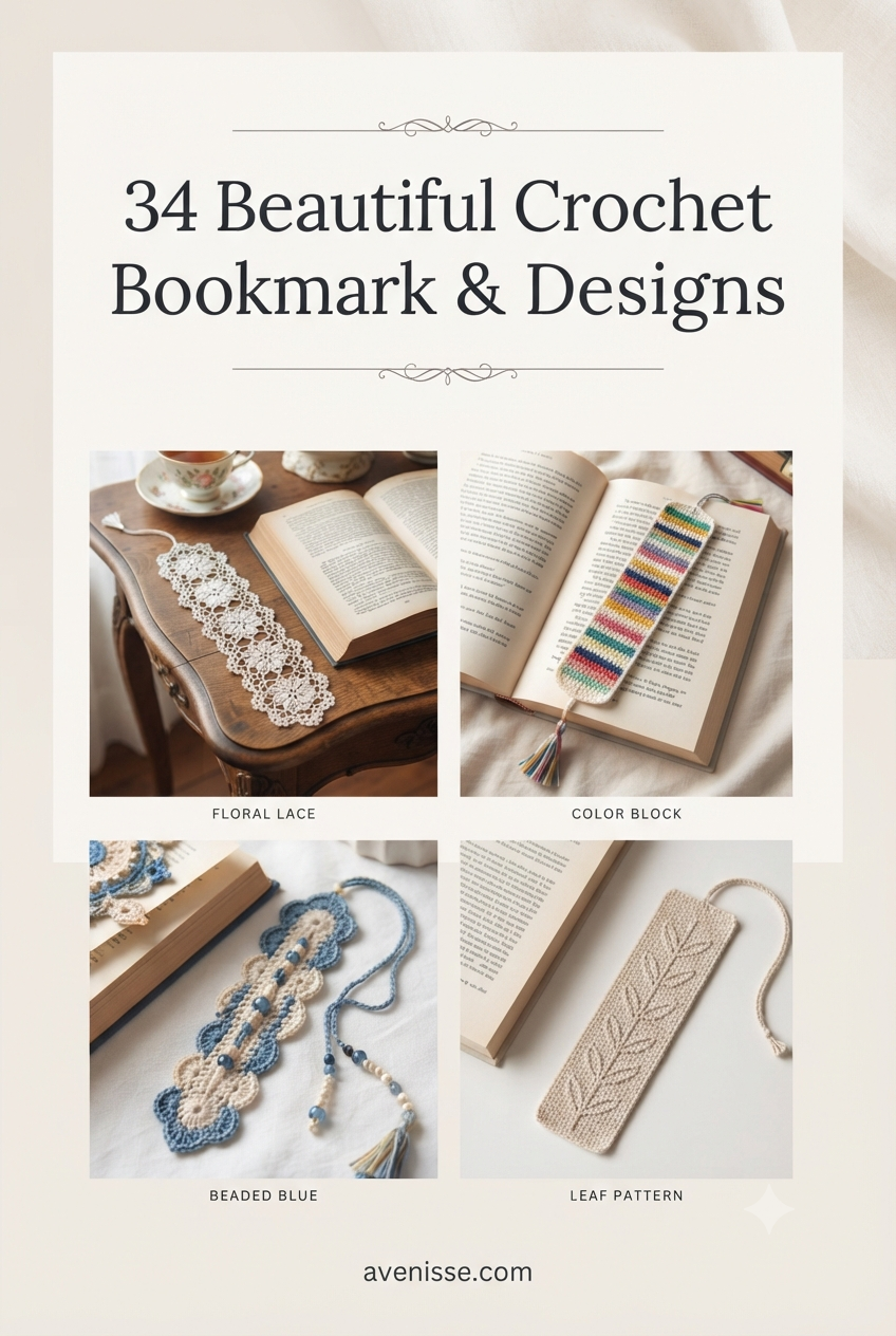 34 Beautiful Crochet Bookmark Patterns & Designs