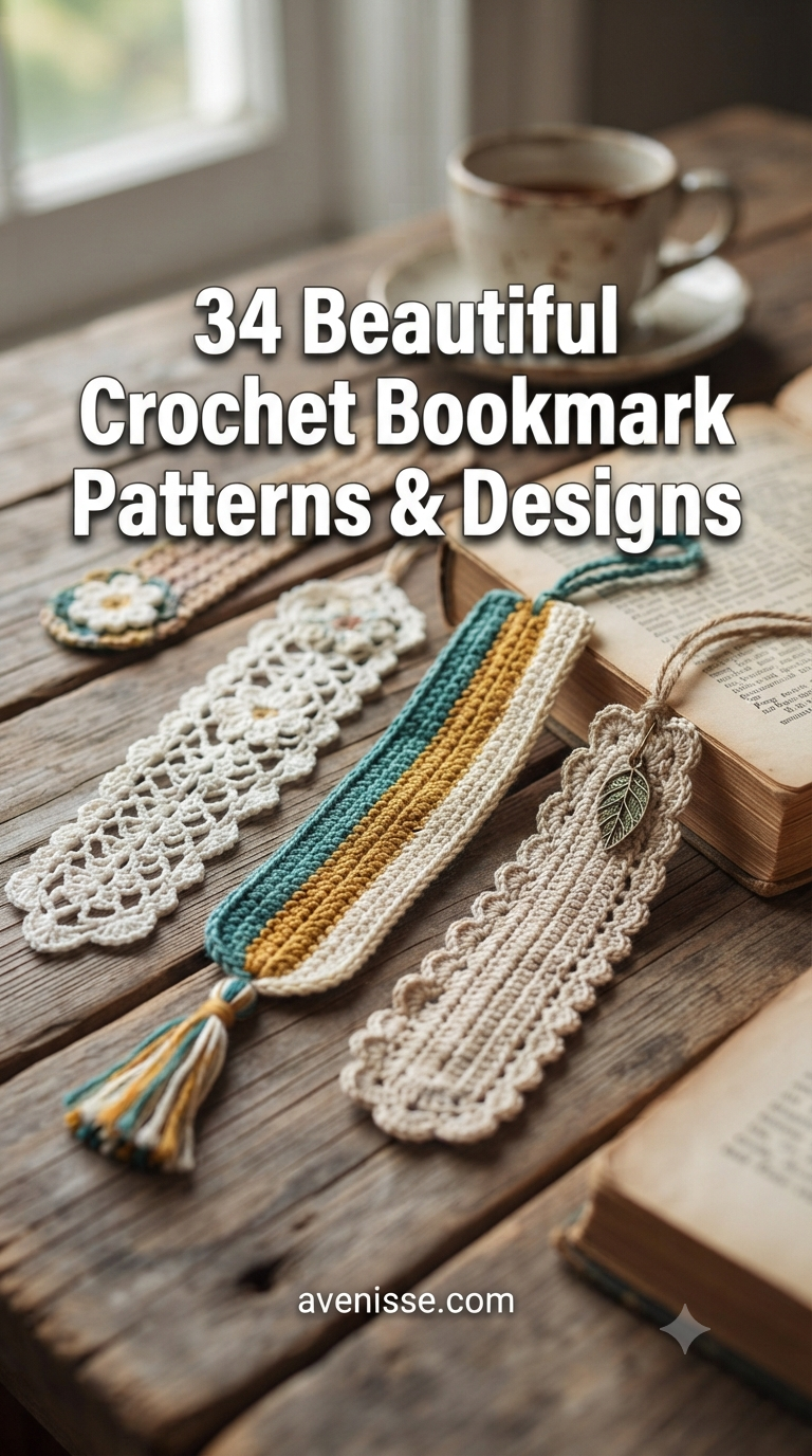 34 Beautiful Crochet Bookmark Patterns & Designs