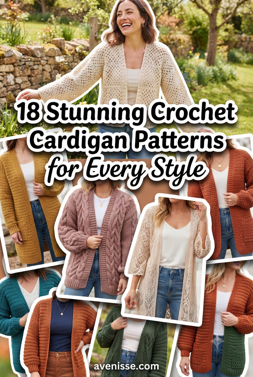 18 Stunning Crochet Cardigan Patterns for Every Style