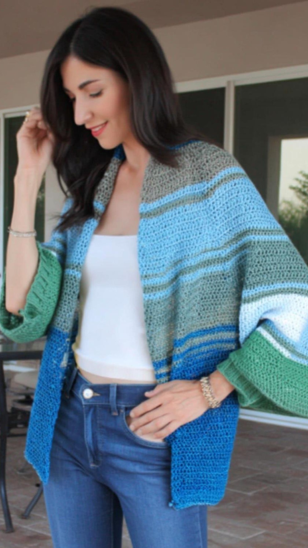 Ocean Breeze Striped Wrap