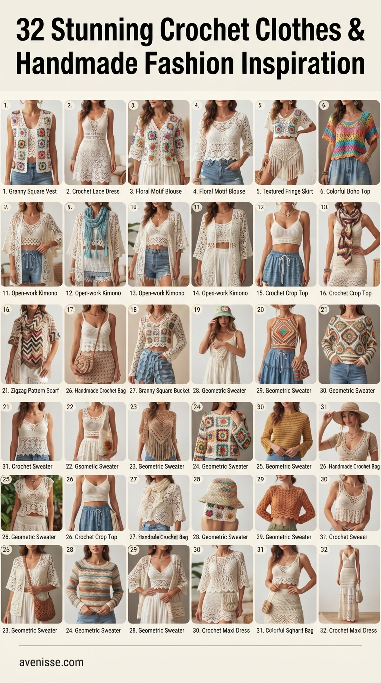 32 Stunning Crochet Clothes & Handmade Fashion Inspiration