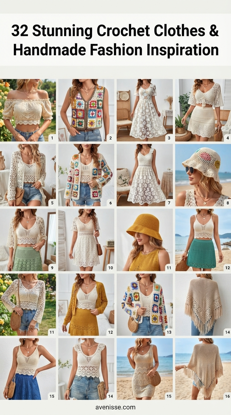 32 Stunning Crochet Clothes & Handmade Fashion Inspiration