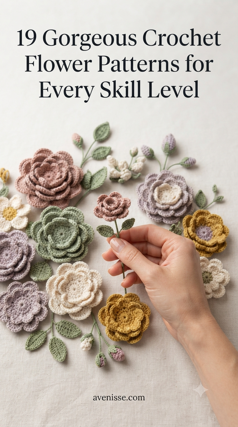 19 Gorgeous Crochet Flower Patterns for Every Skill Level
