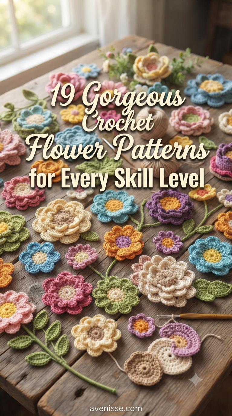 19 Gorgeous Crochet Flower Patterns for Every Skill Level