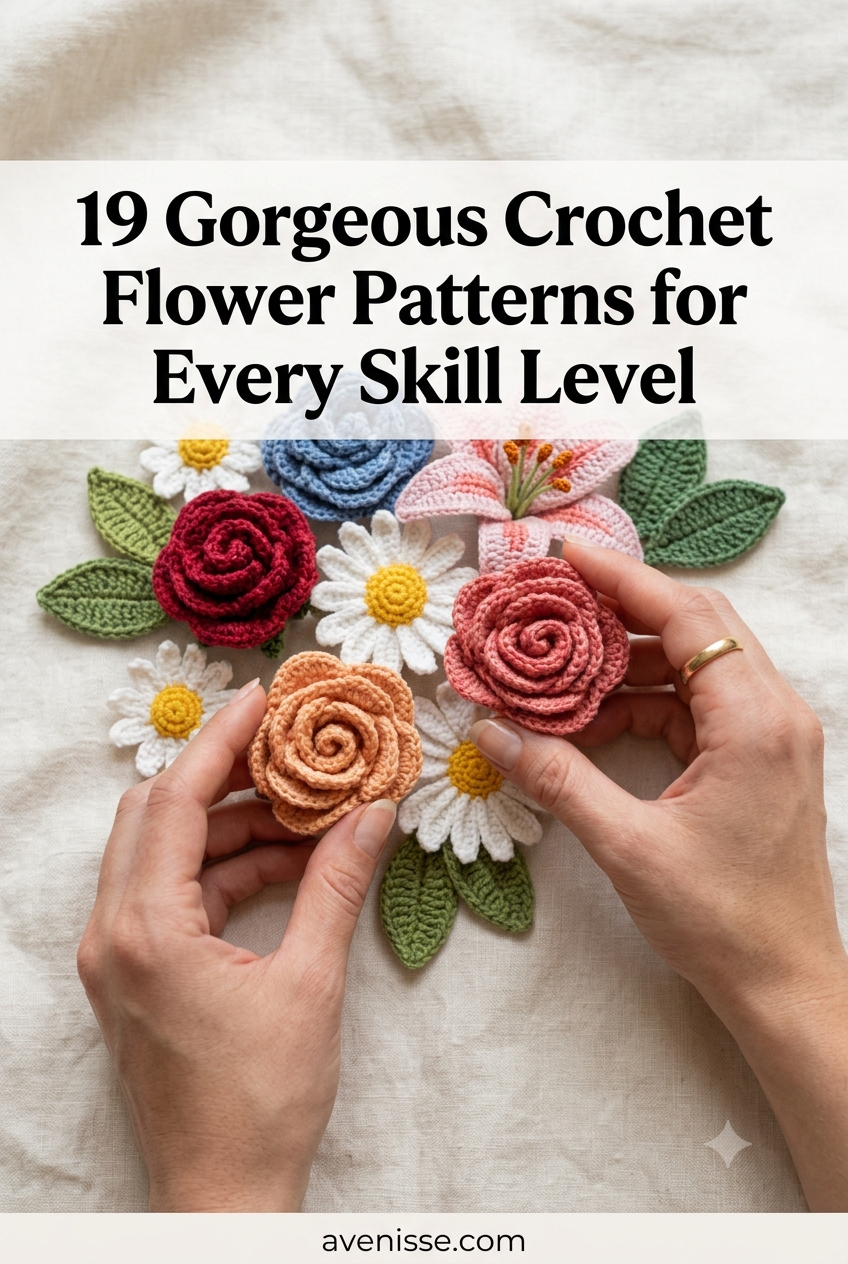 19 Gorgeous Crochet Flower Patterns for Every Skill Level